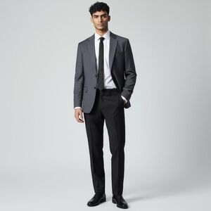 Ted Baker London Jay Ct Charcoal 100% Wool Blazer business corporate wedding